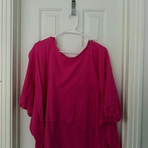 FP Movement by Free People Vibrant Pink Short Sleeve Top